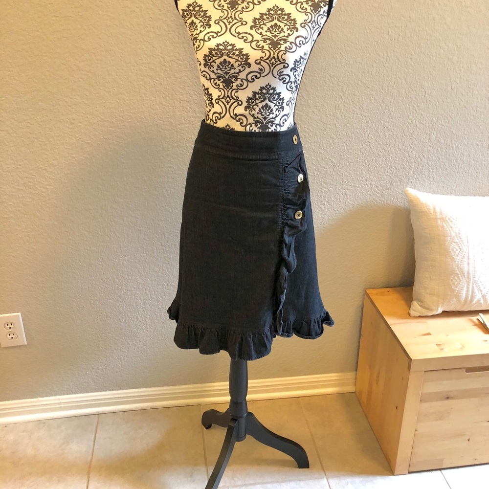 Cute, Lane Bryant ruffle denim skirt.